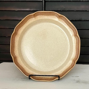 Mikasa Whole Wheat Stoneware Serving Plate-E8000-Made in Japan-Vintage Mikasa Replacements-12&quot; Serving Platter-Chop Plate-Unused