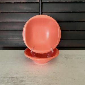Boontonware Pink Pastel Melamine Ice Cream/Fruit Bowls-#1303-Set of Two-Vintage Boonton-Midcentury Melamine