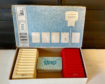 Racko Game-1961 Edition-Vintage Collectible Games-Complete in Original Box-Milton Bradley 4615