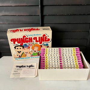 Punch Line Game-1978 Edition-Parker Brothers Word Game-Original Box, Timer Missing, Otherwise Complete-Parker Brothers No. 106