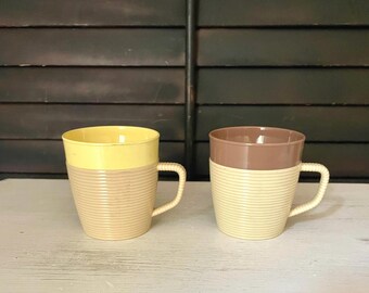 Vintage Raffiaware by Thermo-temp - Set of 4 Mugs - Raffiaware - Etsy