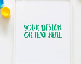 Download Free White Frame with Colorful Details / Stock Photography / Product Mockup / High Res File PSD Template