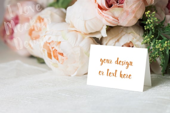 Wedding Place Cards,2 White Place Cards