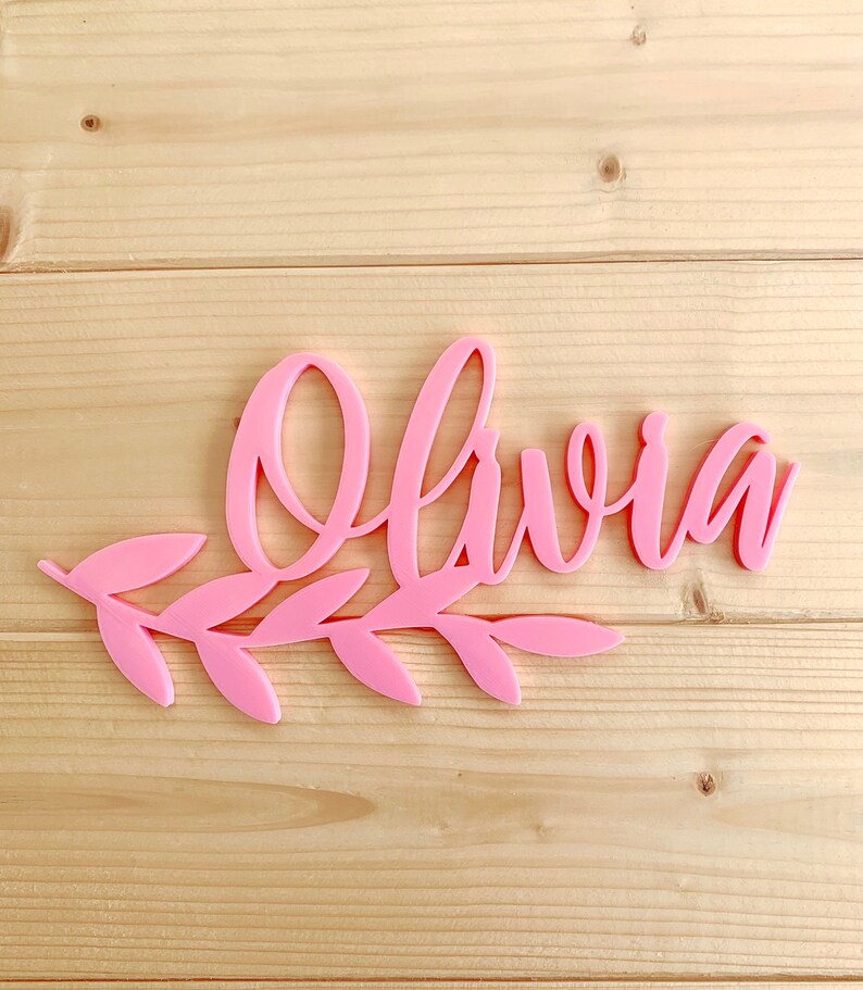 Personalised Door Wall Name Sign Plaque Leaf Nursery Wall Art Etsy