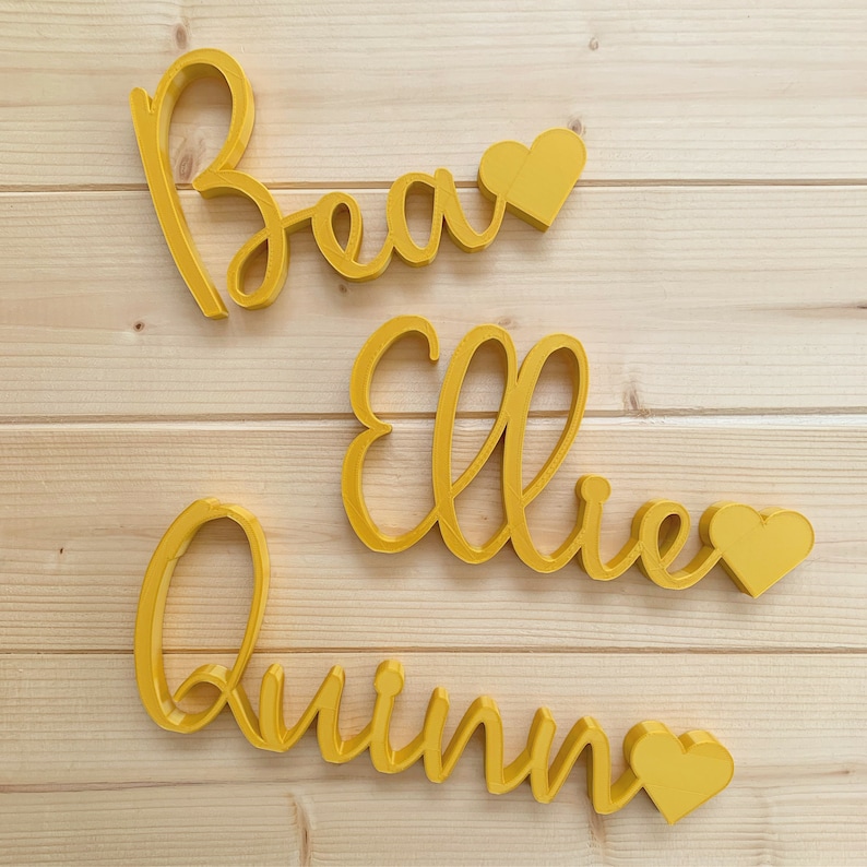 Freestanding Name Sign Plaque Personalised Nursery Shelf Decor Baby Shower Gift