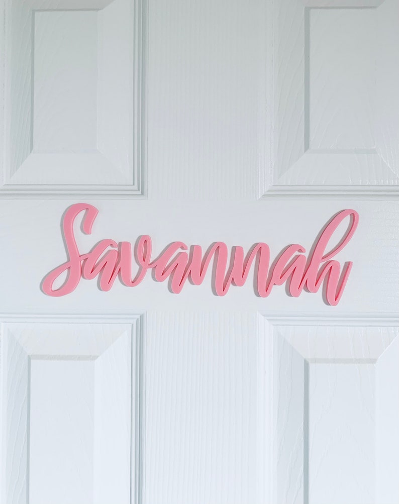 Personalised Door Wall Name Sign Plaque Nursery Baby Christmas Etsy