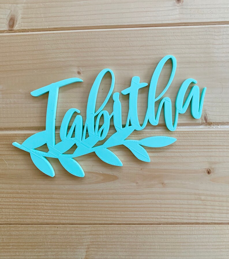 Personalised Door Wall Name Sign Plaque Leaf Nursery Wall Art Etsy