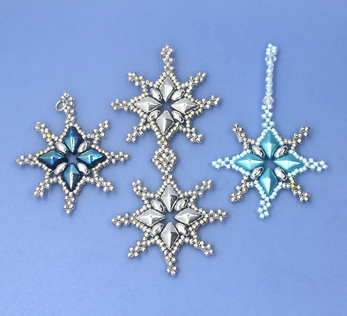 Stars Two Versions DIY Beading Tutorial Pattern With Chaton Etsy