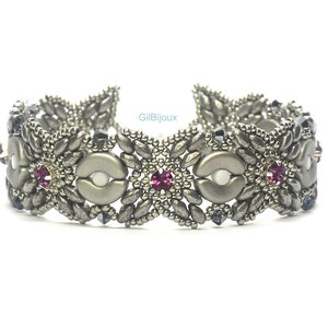 Tutorial beads bracelet with Swarovski Tae Pink Pattern image 5