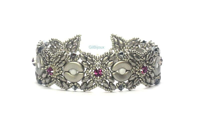 Tutorial beads bracelet with Swarovski Tae Pink Pattern image 5