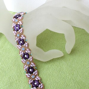 Tutorial beads bracelet with Swarovski Tae Pink Pattern image 8