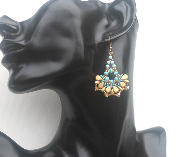 Diy Beaded Paris Earrings Pattern With Amos Par Etsy