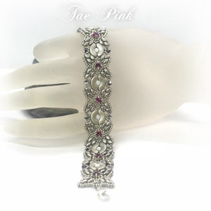Tutorial beads bracelet with Swarovski Tae Pink Pattern image 3