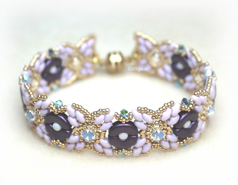 Tutorial beads bracelet with Swarovski Tae Pink Pattern image 6