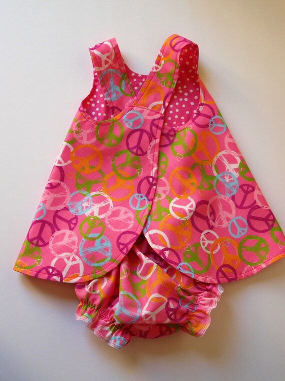 bright pink baby dress