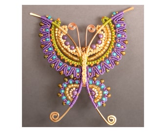 Butterfly Brooch Tutorial (Micro-Macramé)