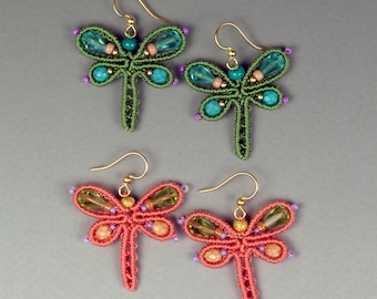 Tutorial per orecchini a forma di libellula