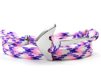 Anker Armband-Surfer Armband-Männer Armband-Frauen Armband-Edelstahl Anker-Paracord Armband-Anchor Paracord Bracelet