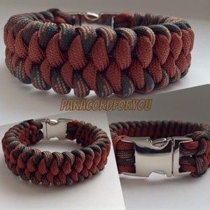 Bracelet made of US Paracord-Mated Snake-Free Color Choice-Handmade image 5