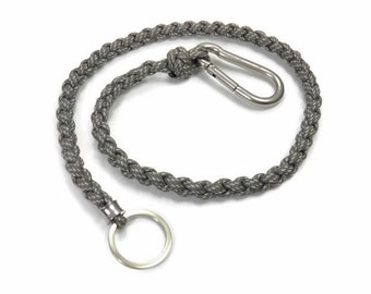 Portemonnaiekette aus US Paracord-Handmade-Edelstahl Karabiner und Bead-Schlüßelband-Acu Digital