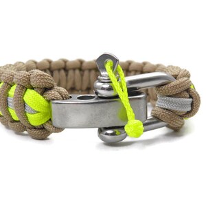 Firefighter Paracord Bracelet-Handmade-Firefighter Bracelet-Stainless Steel Shackle image 2