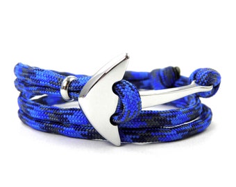 Pulsera de anclaje-Surfer pulsera-hombres pulsera-mujeres pulsera-acero inoxidable ancla-paracord pulsera-ancla pulsera paracord