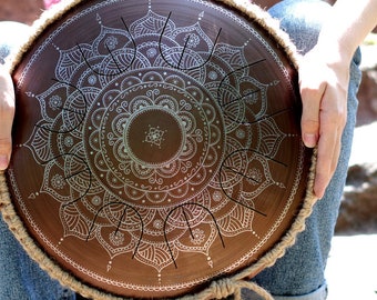 Handmade Steel Tongue Drum – GUBAREV Frozen Flower, Overtone Mini