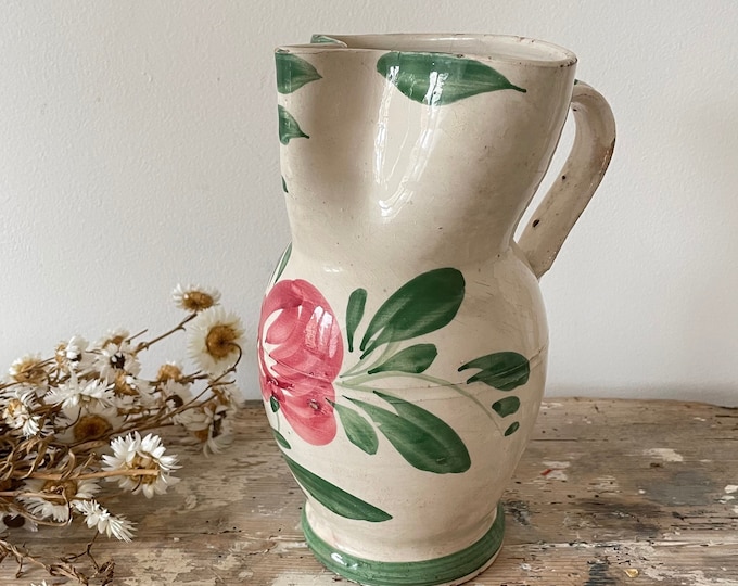 Featured listing image: Antique Italian stoneware jug