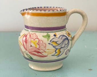 Small vintage Poole pottery milk jug, AP pattern