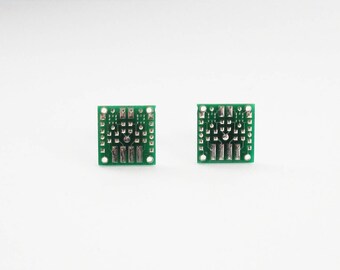 Circuit Board Stud Earrings | Geeky Jewellery