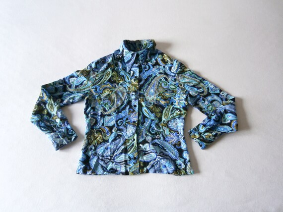 60's Vintage Blouse Paisley Carnaby Street Psyched