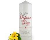 On Your Baptism Day Personalised Baptism Candle