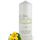 On Your First Holy Communion Personalised Communion Candle