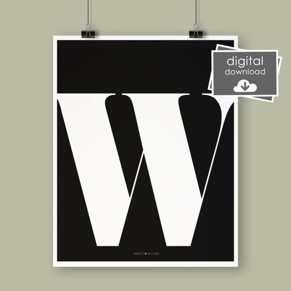 Initial Poster - Etsy