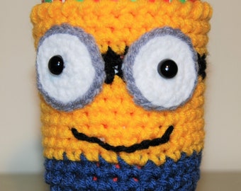 Happy Minion-inspired Cup Cozy
