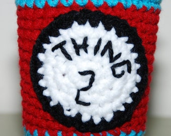 Thing 2-inspired Cup Cozy