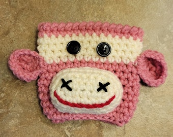 Sock Monkey Cup Cozy