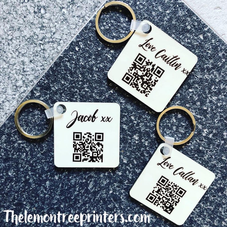 Qr code Keyring Etsy