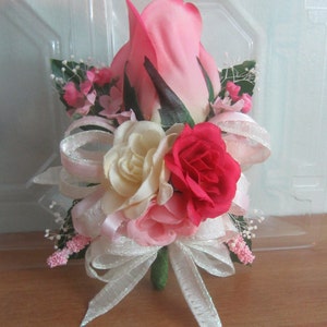 Prom Corsage Weddings Wristlet BlueCoralTeal Rose Corsage Mother/'s Day Corsage Wedding Corsage Mother/'s Day Rose Wrist Corsage