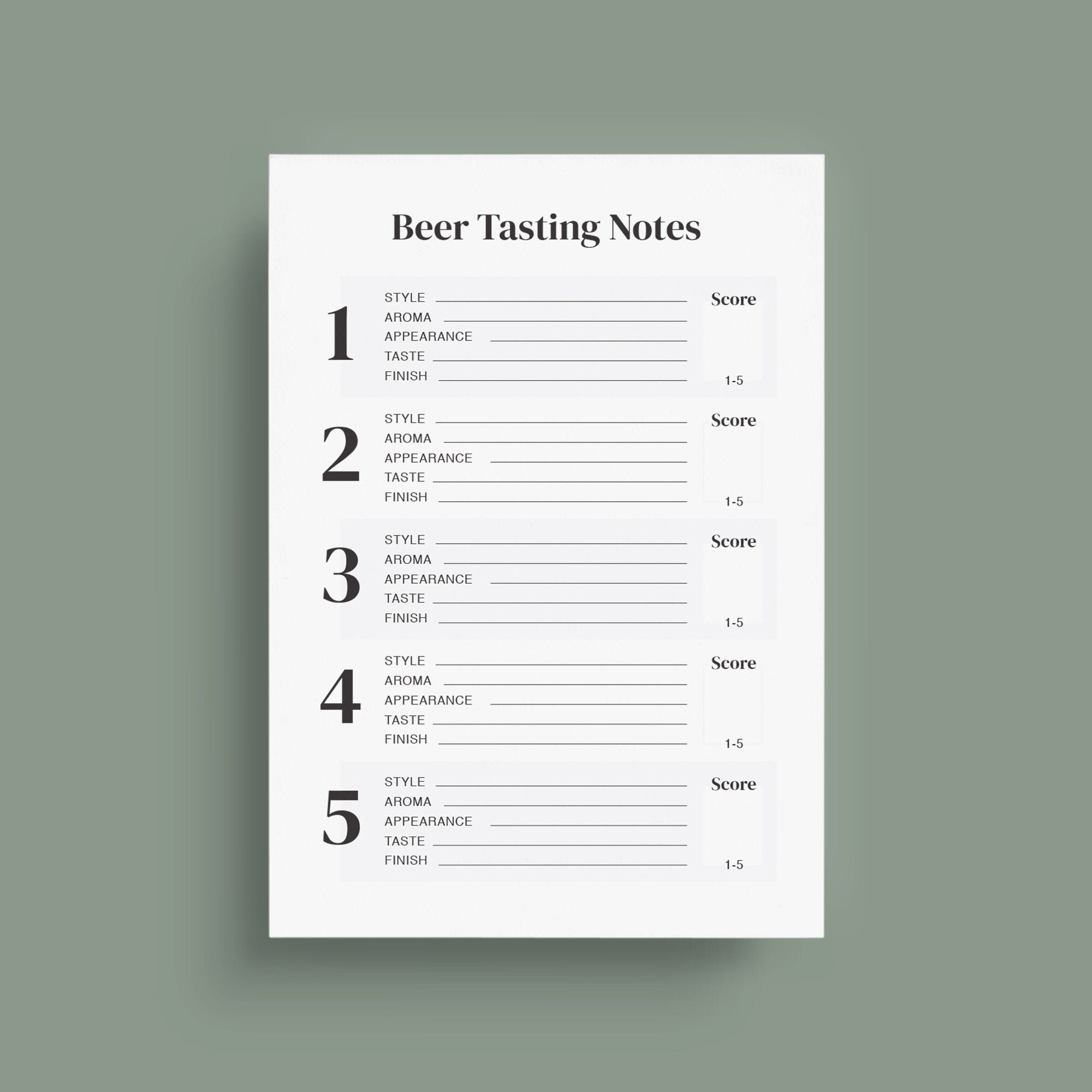 Free Printable Beer Tasting Score Sheet FREE PRINTABLE TEMPLATES