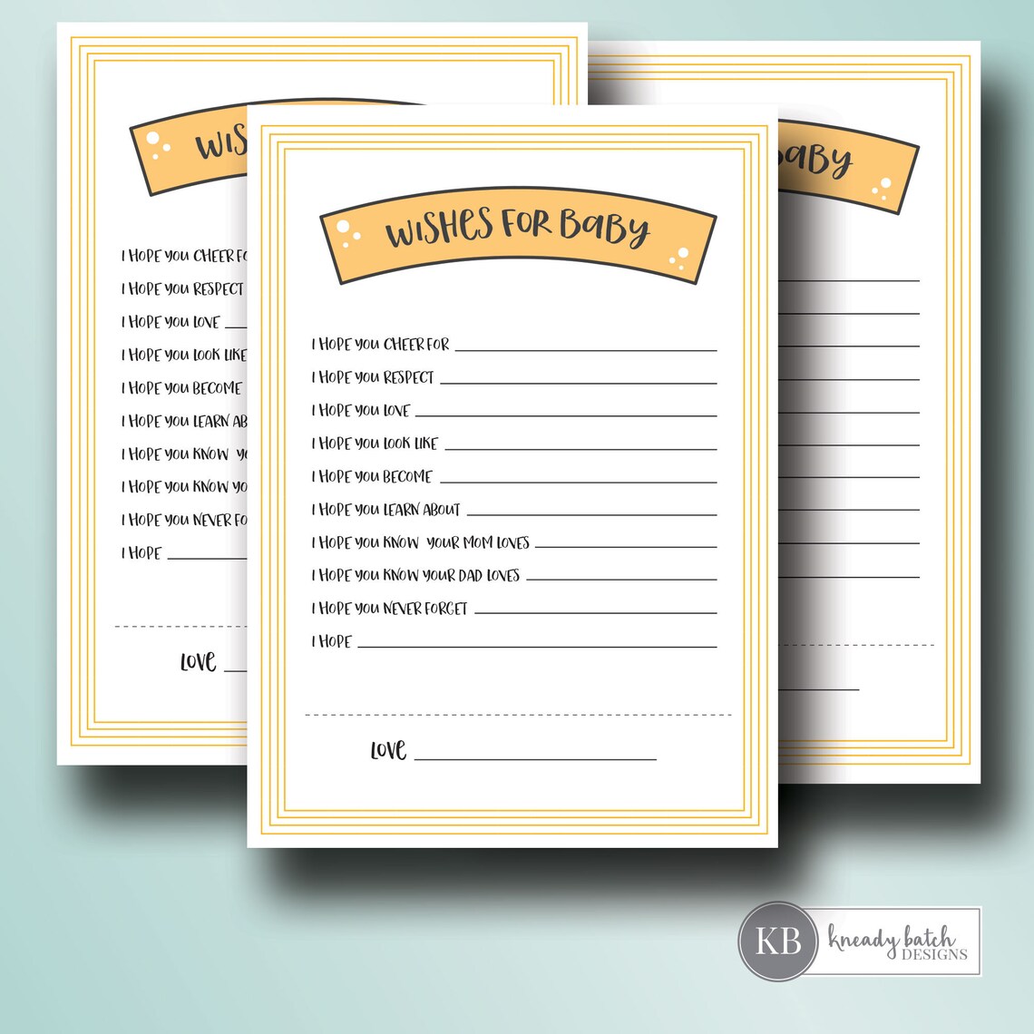 Wishes for Baby Printable Baby Shower Game Baby Shower - Etsy