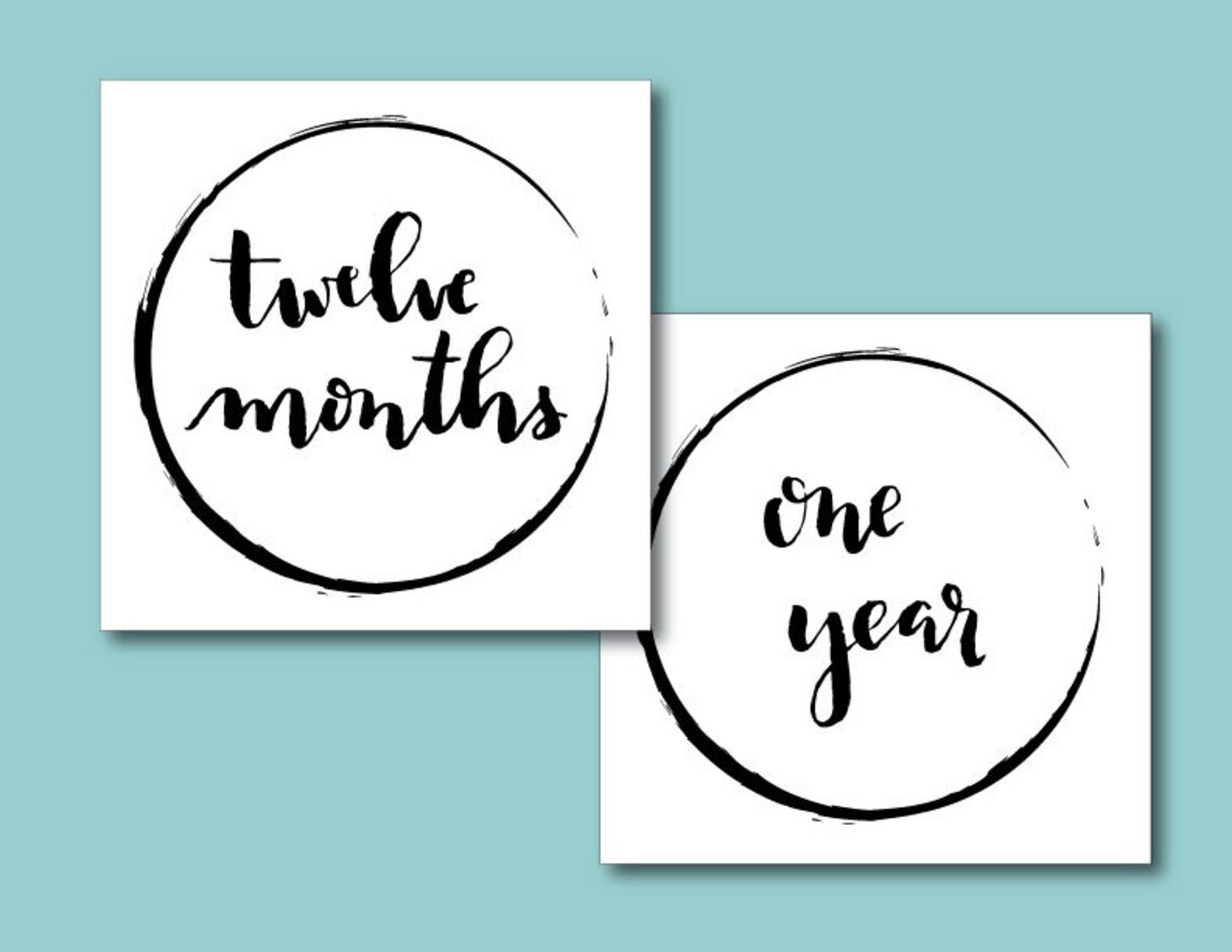 Printable Baby Milestone Card Baby Age Sign Month by Month - Etsy