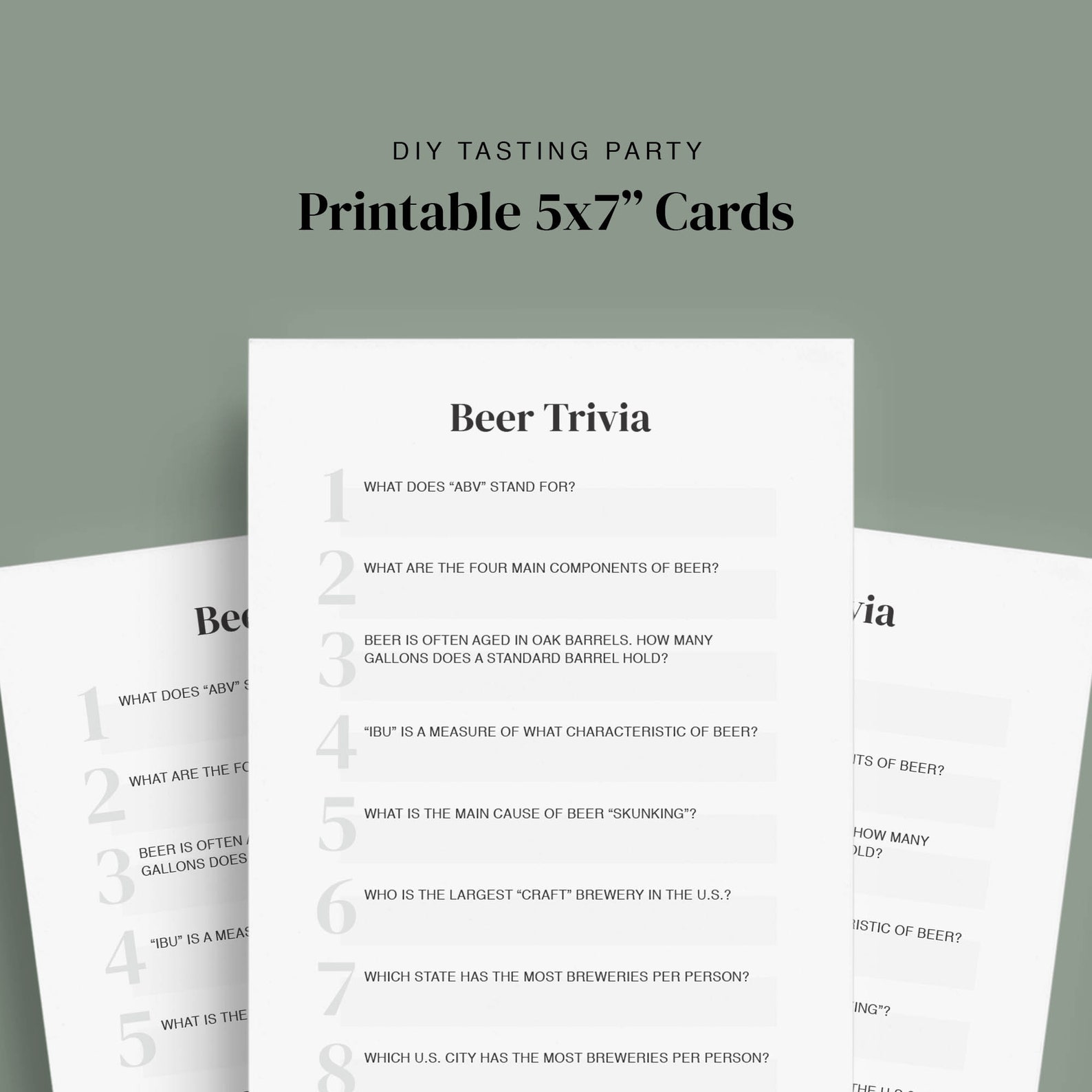 Printable Beer Trivia Game Cards Beer Tasting Party 5x7 Etsy UK Printable Beer Trivia Game Cards Beer Tasting Party 5x7 Etsy UK