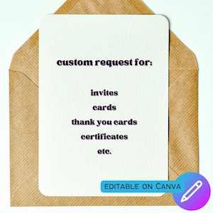 Kundenspezifische Einladungsanfrage Personalisierte Digital Download Party Geschenkgutscheinkarte