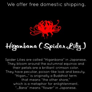 Women's Graphic Tee Fashion Tshirts Japanese Style T-shirt Higanbana Spider Lily Design Gift for Her image 6