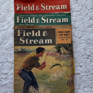 Vintage Field and Stream Magazines Choice of April 1948, May 48