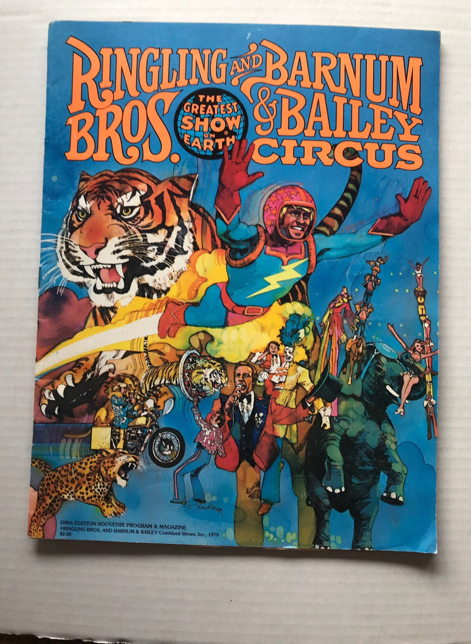 Programa de recuerdo del circo Ringling Brothers, Barnum y Bailey de 1979,  vintage, con póster adjunto, de Gunther Gebel-Williams, Michu Clowns 3  Rings - Etsy México, image size:1518x2072
