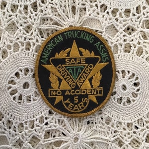 Vintage Patch “American Trucking Association” Safe Fahren Award Keine Unfälle 5 Jahre ATA, Patches gestickt