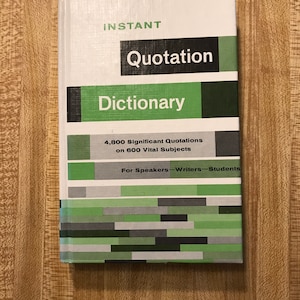 Diccionario de citas instantáneas, Daniel Bolander, 320 págs., HC, 4800 citas, 600 temas, scrapbooking, discursos, tarjetas, diario basura, escritura