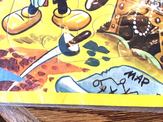 Vintage Disney Puzzle Mickey Mouse and Friends “pirates Treasure